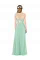 Long Mint Green Sleeveless Sheath Keyhole Back Bridesmaid Dress Birmingham