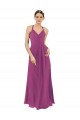 Long Wild Berry Sleeveless Sheath Keyhole Back Bridesmaid Dress Birmingham