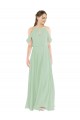 Long Sage Sleeveless Sheath Bridesmaid Dress Birmingham
