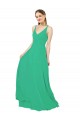 Long Emerald Green Sleeveless Sheath Open Back Bridesmaid Dress Birmingham