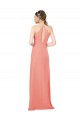 Long Desert Rose Sleeveless Sheath Keyhole Back Soft Chiffon Bridesmaid Dress Birmingham