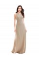 Long Champagne Sleeveless A-Line Soft Chiffon Bridesmaid Dress Birmingham