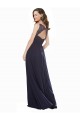 Long Dark Navy Sleeveless A-Line Keyhole Back Bridesmaid Dress Birmingham
