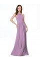 Long Dark Lavender Sleeveless A-Line Soft Chiffon Bridesmaid Dress Birmingham