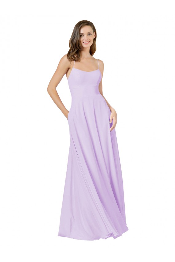 Long Lilac Sleeveless A-Line Bridesmaid Gown Birmingham