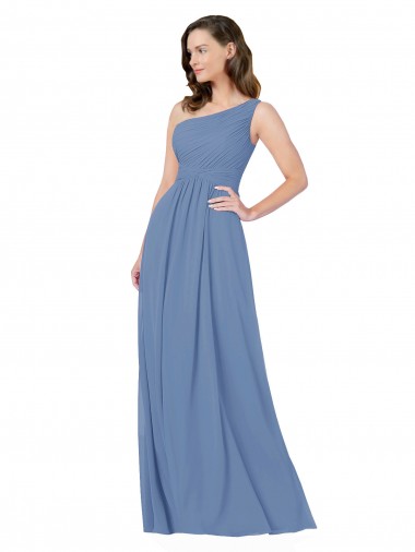Long Windsor Blue Sleeveless Sheath Bridesmaid Dress Birmingham