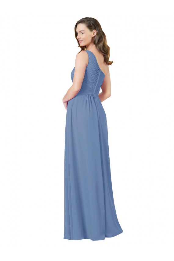 Long Windsor Blue Sleeveless Sheath Bridesmaid Dress Birmingham