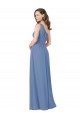 Long Windsor Blue Sleeveless Sheath Bridesmaid Dress Birmingham