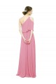 Long Skin Pink Sleeveless A-Line Soft Chiffon Bridal Party Dress Birmingham