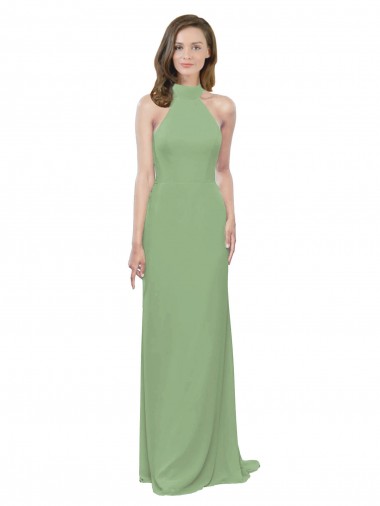 Long Seagrass Sleeveless A-Line Formal Dress / Bridesmaid Dress Birmingham