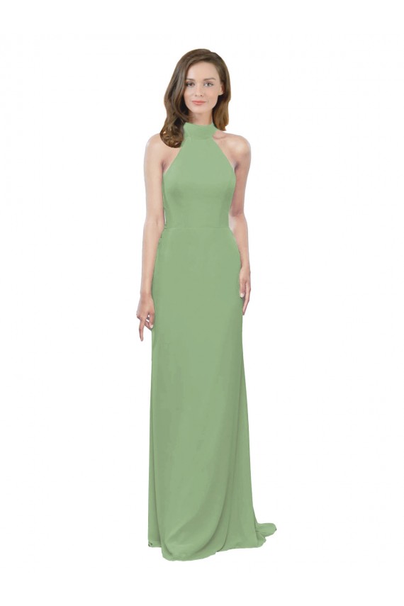 Long Seagrass Sleeveless A-Line Formal Dress / Bridesmaid Dress Birmingham