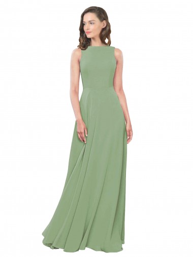 Long Seagrass Sleeveless A-Line Bridesmaid Dress Birmingham