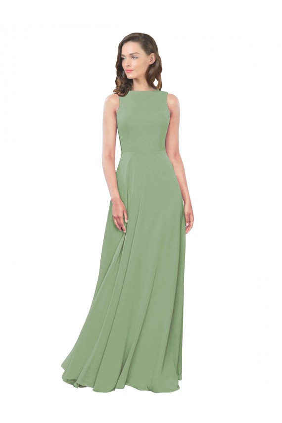 Long Seagrass Sleeveless A-Line Bridesmaid Dress Birmingham