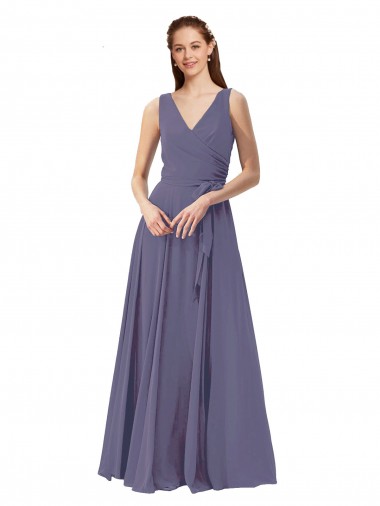 Long Silver Stone Sleeveless A-Line Bridesmaid Dress Birmingham