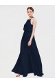 Long Floor Length Dark Navy Sleeveless A-Line Formal Dress / Bridesmaid Dress Birmingham