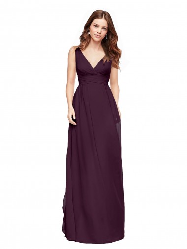 Long Grape Sleeveless A-Line Bridesmaid Dress / Evening Gowns Birmingham
