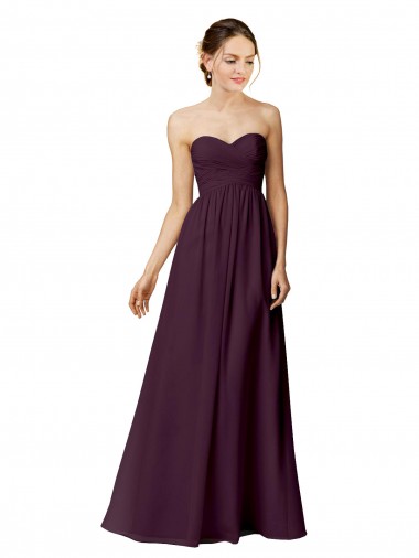 Long Grape Sleeveless A-Line Chiffon Bridesmaid Dress / Evening Dress Birmingham