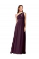 Long Floor Length Grape Sleeveless A-Line Chiffon Bridesmaid Dress Birmingham