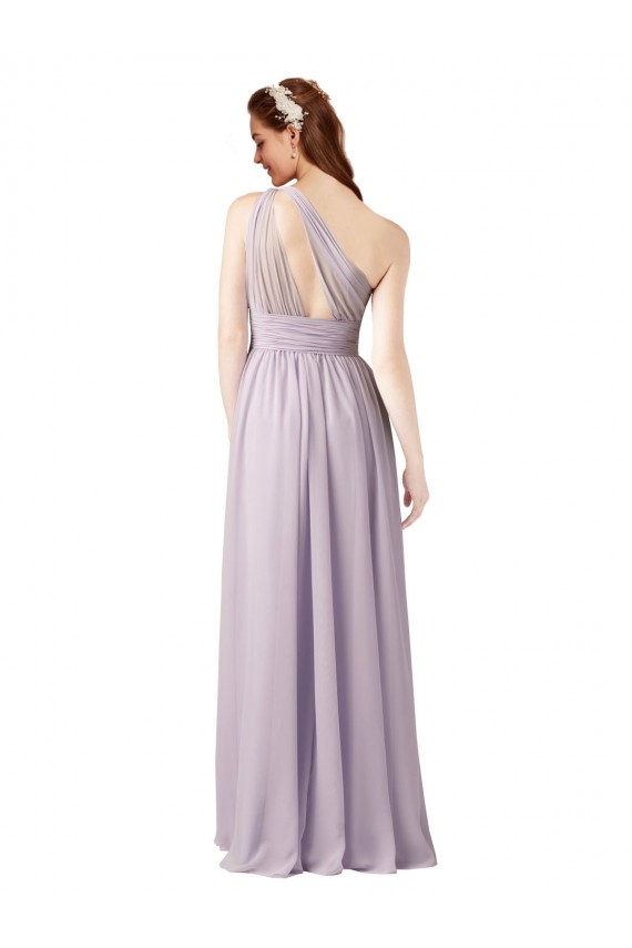 Long Floor Length Grape Sleeveless A-Line Chiffon Bridesmaid Dress Birmingham