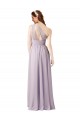 Long Floor Length Grape Sleeveless A-Line Chiffon Bridesmaid Dress Birmingham
