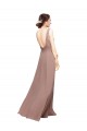 Long Floor Length Royal Blue Sleeveless A-Line Low Back Bridesmaid Dress Birmingham