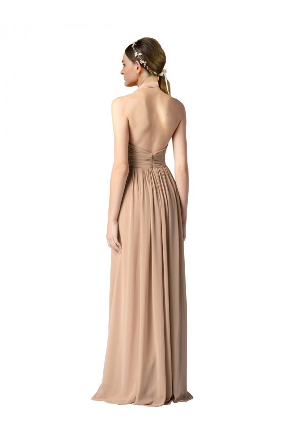 Long Red Sleeveless A-Line Open Back Bridesmaid Dress / Formal Dress Birmingham