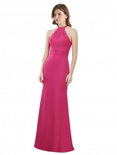 Long Ruby Sleeveless A-Line Open Back Bridesmaid Dress Birmingham
