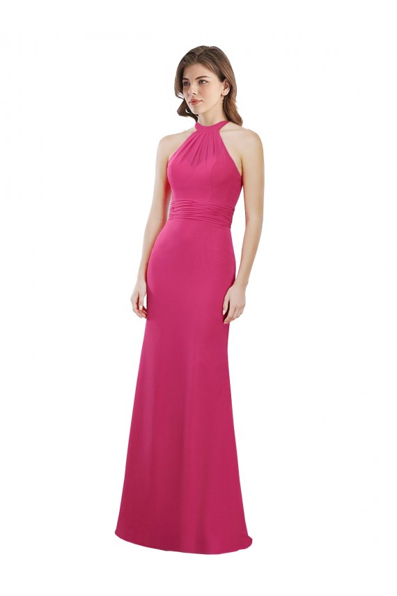 Long Ruby Sleeveless A-Line Open Back Bridesmaid Dress Birmingham