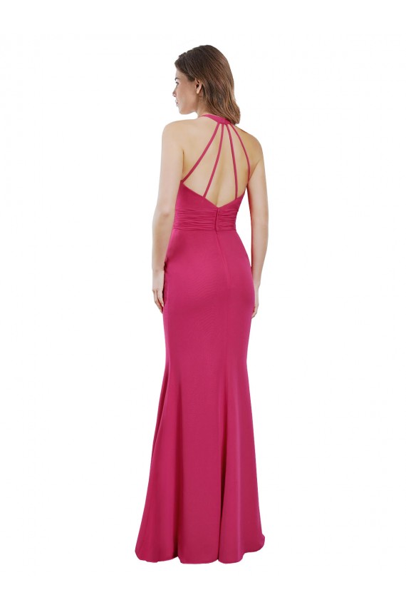 Long Ruby Sleeveless A-Line Open Back Bridesmaid Dress Birmingham