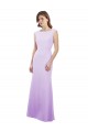 Long Lilac Cap Sleeves Column Open Back Bridesmaid Dress Birmingham