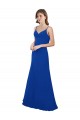 Long Royal Blue Sleeveless A-Line Low Back Evening Dress / Bridesmaid Dress Birmingham