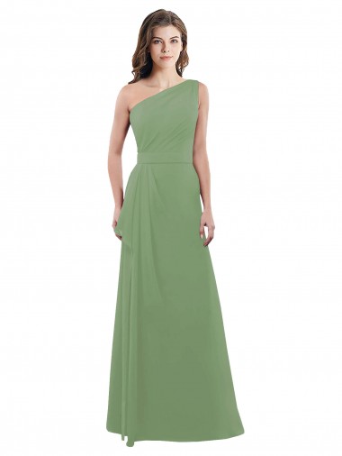 Long Seagrass Sleeveless A-Line Side Slit Bridesmaid Dress Birmingham