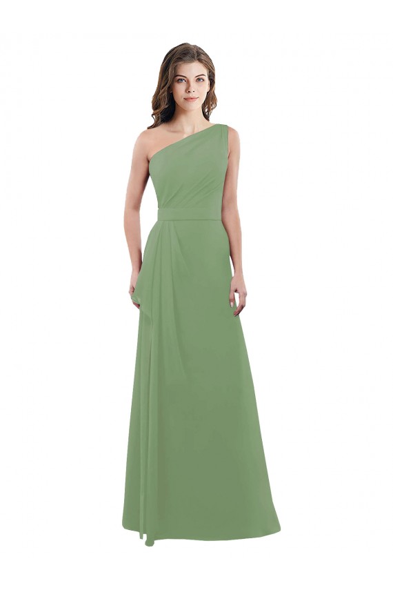 Long Seagrass Sleeveless A-Line Side Slit Bridesmaid Dress Birmingham