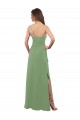 Long Seagrass Sleeveless A-Line Side Slit Bridesmaid Dress Birmingham