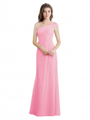 Long Barely Pink Sleeveless A-Line Bridesmaid Dress Birmingham