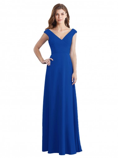Long Royal Blue Sleeveless A-Line Bridesmaid Dress / Evening Dress Birmingham
