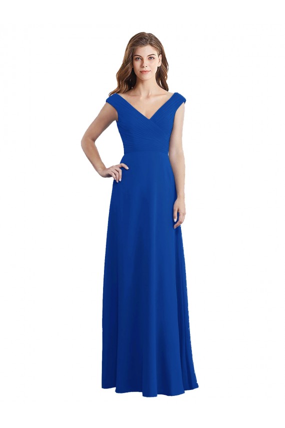 Long Royal Blue Sleeveless A-Line Bridesmaid Dress / Evening Dress Birmingham