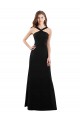 Long Black Sleeveless A-Line Open Back Bridesmaid Dress Birmingham