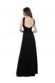 Long Black Sleeveless A-Line Open Back Bridesmaid Dress Birmingham