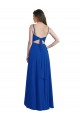 Long Royal Blue Sleeveless A-Line Open Back High Low Bridesmaid Dress Birmingham