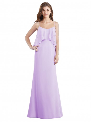 Long Lilac Sleeveless A-Line Low Back Bridesmaid Dress / Evening Dress Birmingham