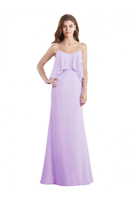 Long Lilac Sleeveless A-Line Low Back Bridesmaid Dress / Evening Dress Birmingham