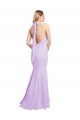 Long Burgundy Sleeveless Mermaid Open Back Bridesmaid Dress Birmingham