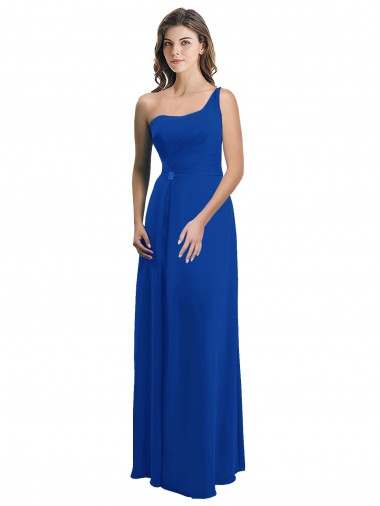 Long Royal Blue Sleeveless A-Line Low Back Bridesmaid Dress Birmingham