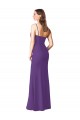 Long Plum Purple Sleeveless A-Line Low Back Bridesmaid Dress Birmingham
