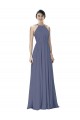 Long Silver Stone Sleeveless A-Line Open Back Formal Dress / Bridesmaid Dress Birmingham