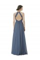 Long Silver Stone Sleeveless A-Line Open Back Formal Dress / Bridesmaid Dress Birmingham