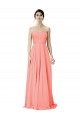 Long Peach Sleeveless A-Line Bridesmaid Dress Birmingham