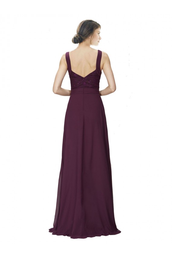 Long Grape Sleeveless A-Line Bridesmaid Gown Birmingham