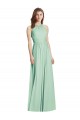 Long Mint Green Sleeveless A-Line Open Back Semi Formal Evening Dress / Bridesmaid Dress Birmingham